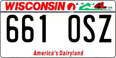 WI license plate 661OSZ