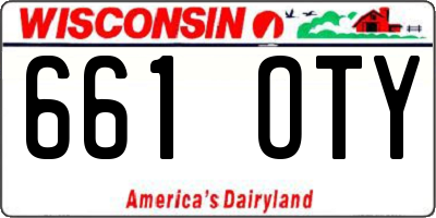 WI license plate 661OTY