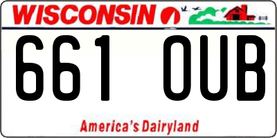 WI license plate 661OUB