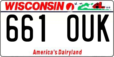 WI license plate 661OUK