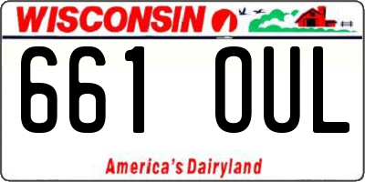 WI license plate 661OUL