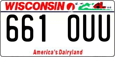 WI license plate 661OUU