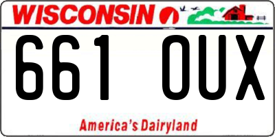 WI license plate 661OUX