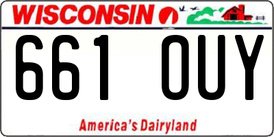 WI license plate 661OUY