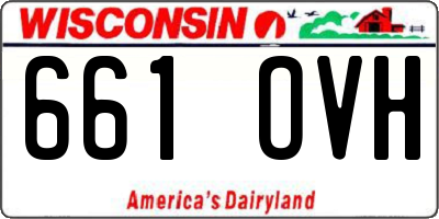 WI license plate 661OVH