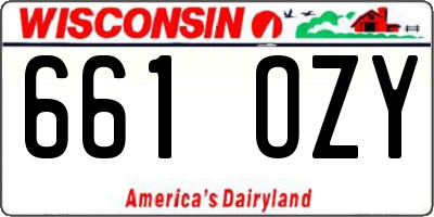 WI license plate 661OZY