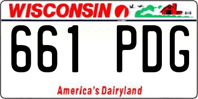 WI license plate 661PDG