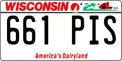 WI license plate 661PIS
