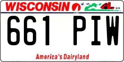 WI license plate 661PIW