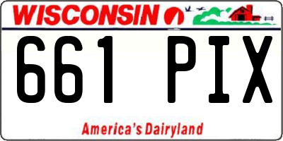 WI license plate 661PIX