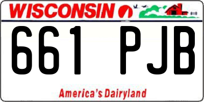 WI license plate 661PJB