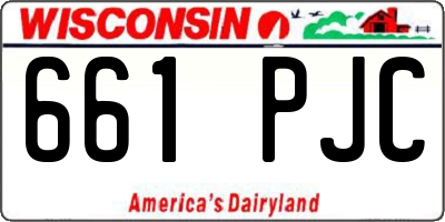 WI license plate 661PJC