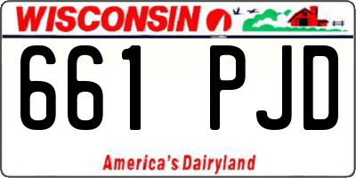 WI license plate 661PJD