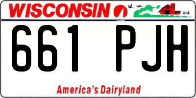WI license plate 661PJH