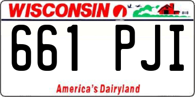 WI license plate 661PJI