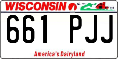 WI license plate 661PJJ