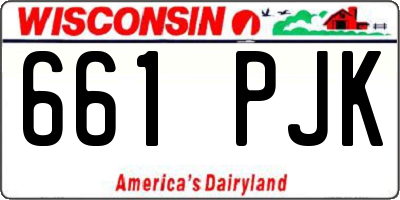 WI license plate 661PJK