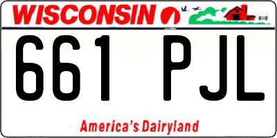 WI license plate 661PJL