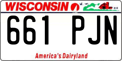 WI license plate 661PJN
