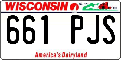 WI license plate 661PJS