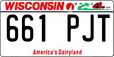 WI license plate 661PJT