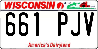 WI license plate 661PJV