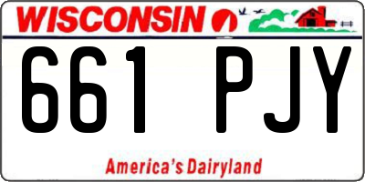 WI license plate 661PJY