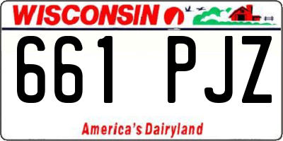 WI license plate 661PJZ
