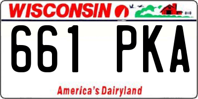 WI license plate 661PKA