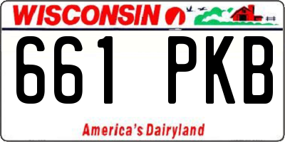 WI license plate 661PKB