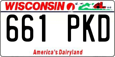 WI license plate 661PKD