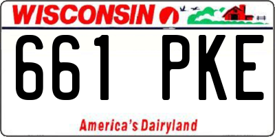 WI license plate 661PKE