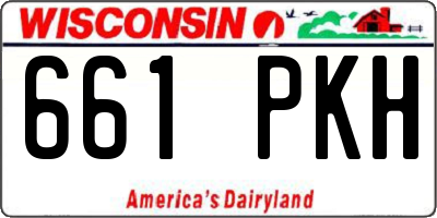 WI license plate 661PKH