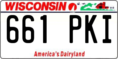 WI license plate 661PKI