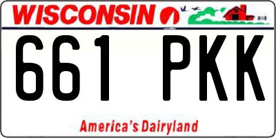 WI license plate 661PKK