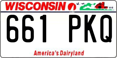 WI license plate 661PKQ