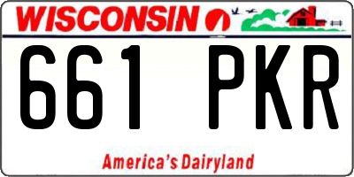 WI license plate 661PKR