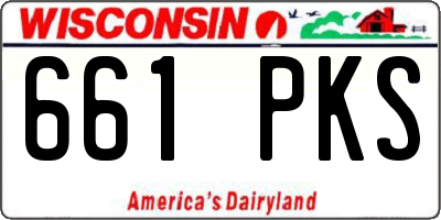 WI license plate 661PKS