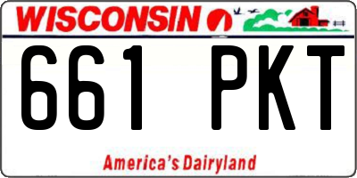 WI license plate 661PKT