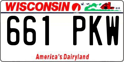 WI license plate 661PKW