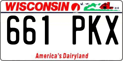 WI license plate 661PKX
