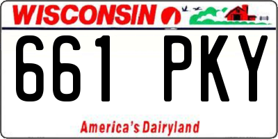 WI license plate 661PKY