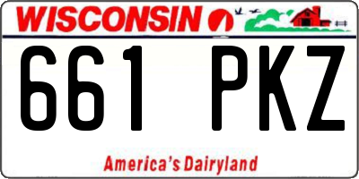 WI license plate 661PKZ