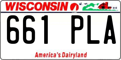 WI license plate 661PLA