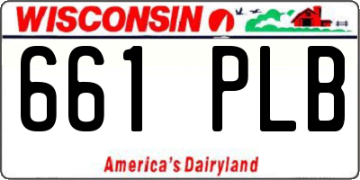 WI license plate 661PLB