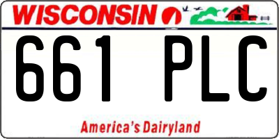 WI license plate 661PLC