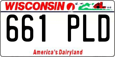 WI license plate 661PLD