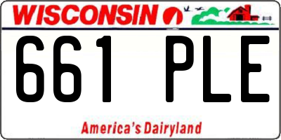 WI license plate 661PLE