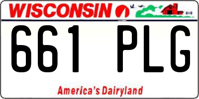 WI license plate 661PLG