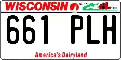 WI license plate 661PLH
